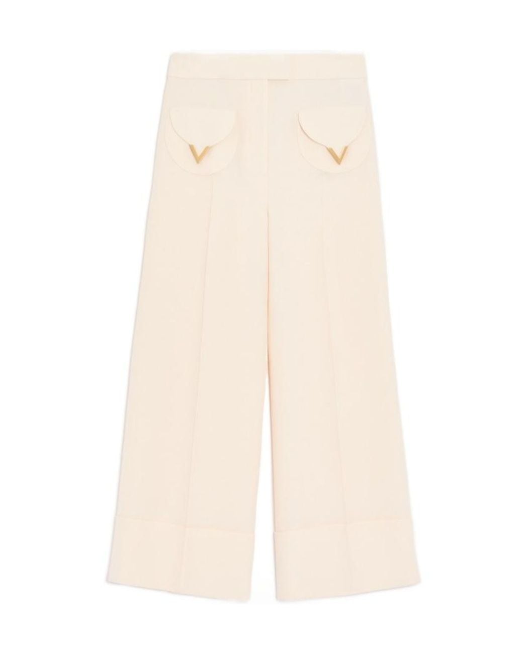 Valentino Natural Crepe Couture Trousers