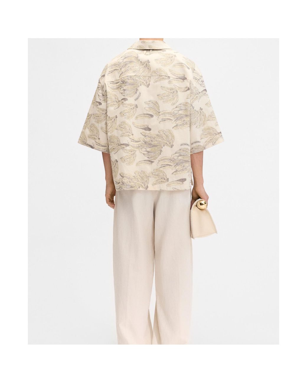 Jacquemus Natural The Aloe Banana Jacquard Boxy Shirt for men