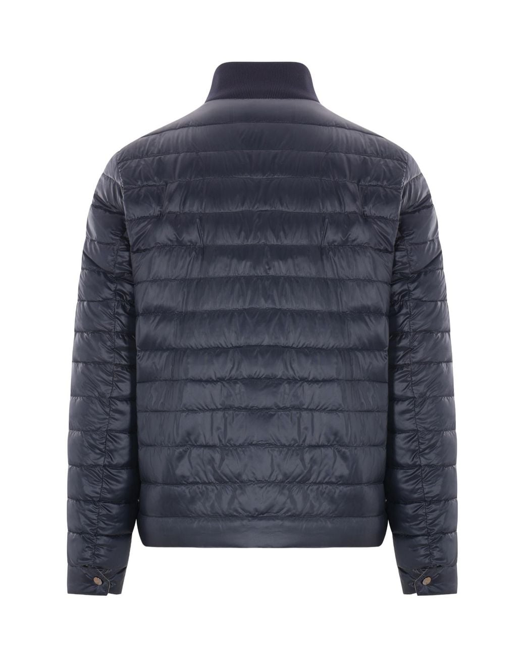 Herno Blue Nylon Reversible Down Jacket for men