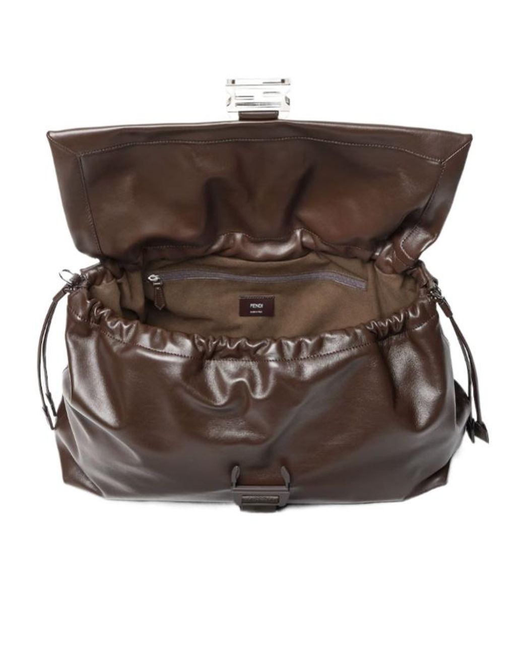 Fendi Brown Flux Maxi Messenger Bag for men