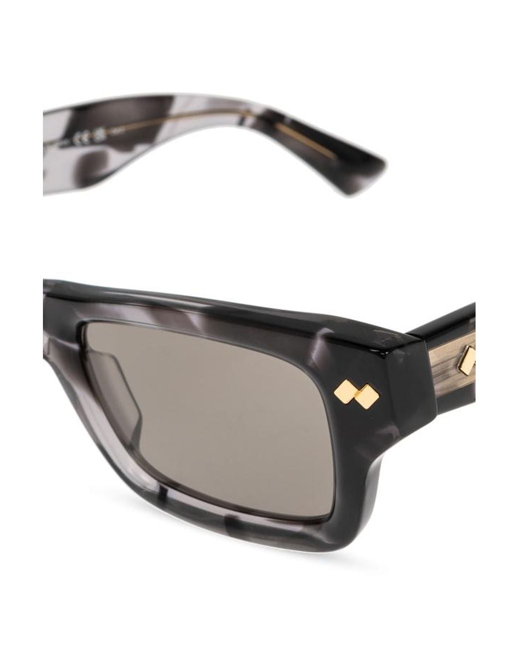 Bottega Veneta Metallic Eyewear Dizzy Square Sunglasses