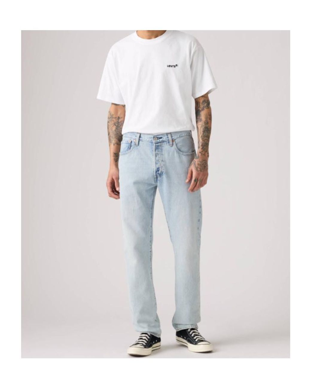 Levi's Blue 501 Original Fit Straight-Leg Jeans for men