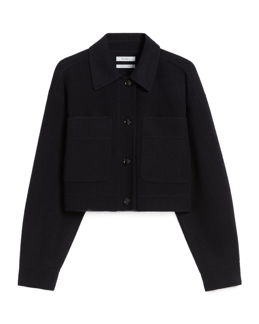 Max Mara Black Mxmpoggio Cropped Jacket