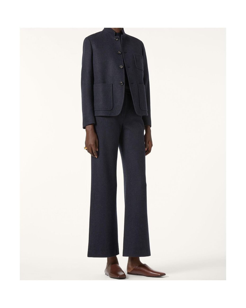 Loro Piana Blue Flared Trousers