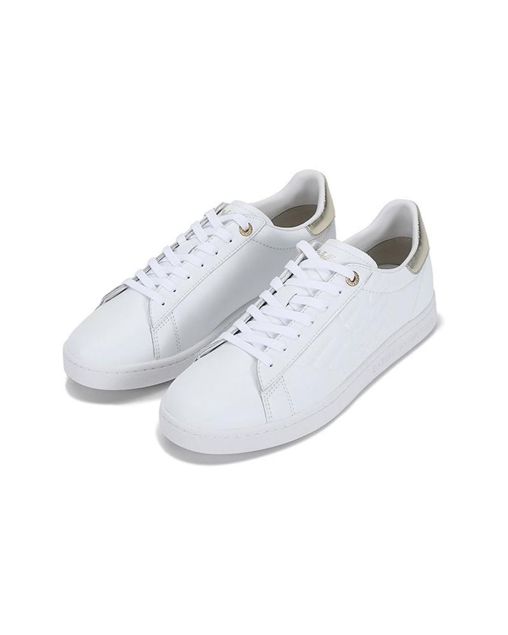 EA7 White Tie Casual Sports Shoes for men