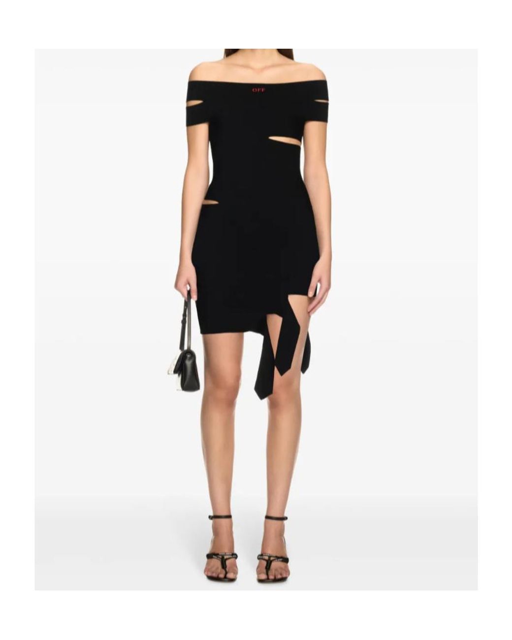 Off-White c/o Virgil Abloh Black Cut Out-Detail Mini Dress