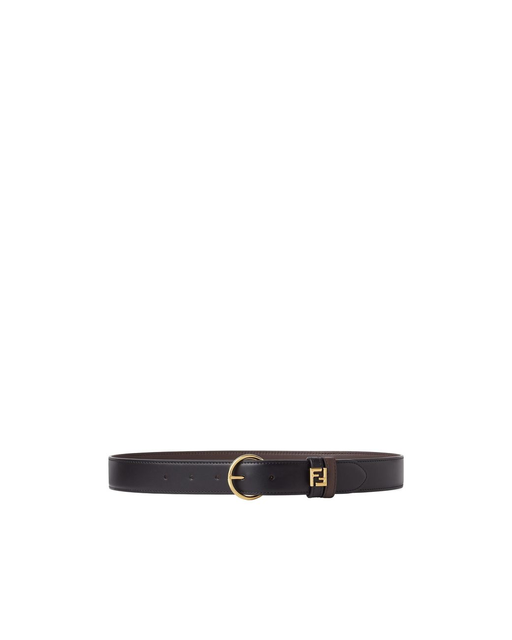 Fendi White Logo Plaque Reversible Belt