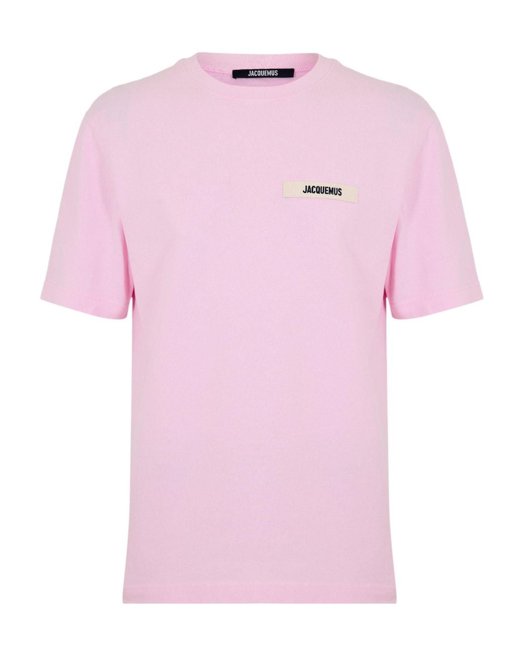 Jacquemus Pink Crew Neck Short-Sleeved T-Shirt for men