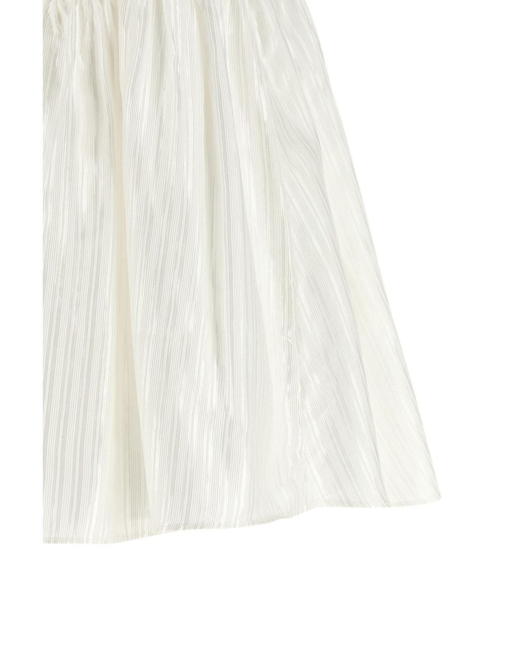 ROTATE BIRGER CHRISTENSEN White Striped Pleated A-Line Top