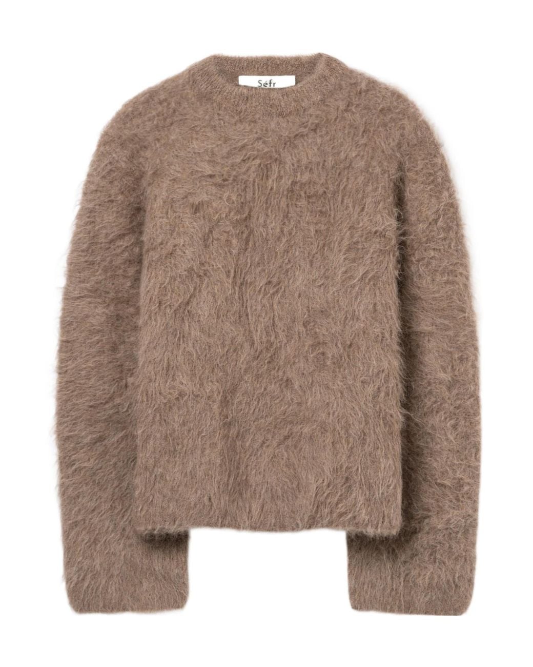 Séfr Brown Crew-Neck Long-Sleeve Knit Top for men