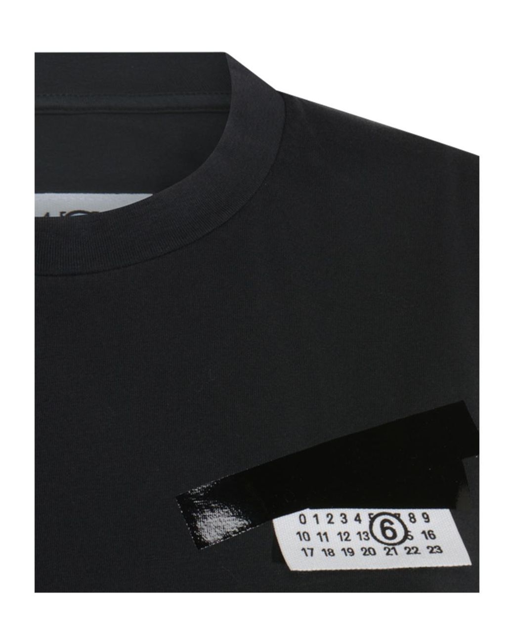 MM6 by Maison Margiela Black Numeric Signature Crewneck T-Shirt