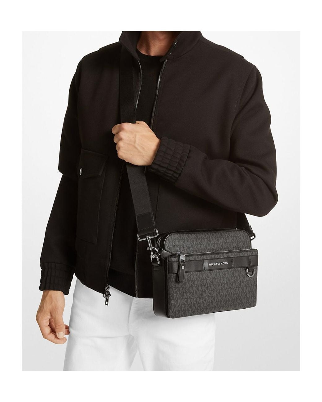 Michael Kors Black Hudson 2-In-1 Shoulder Bag for men