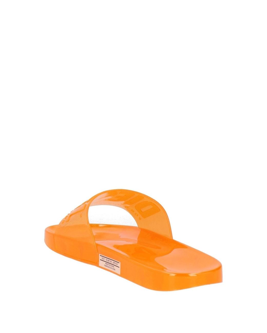 DIESEL Orange Simple Rubber Slippers
