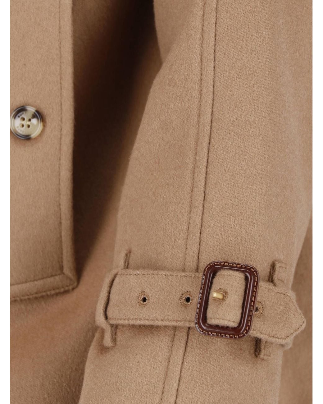 Burberry Brown Mayfair Cropped Cashmere Trench Jacket