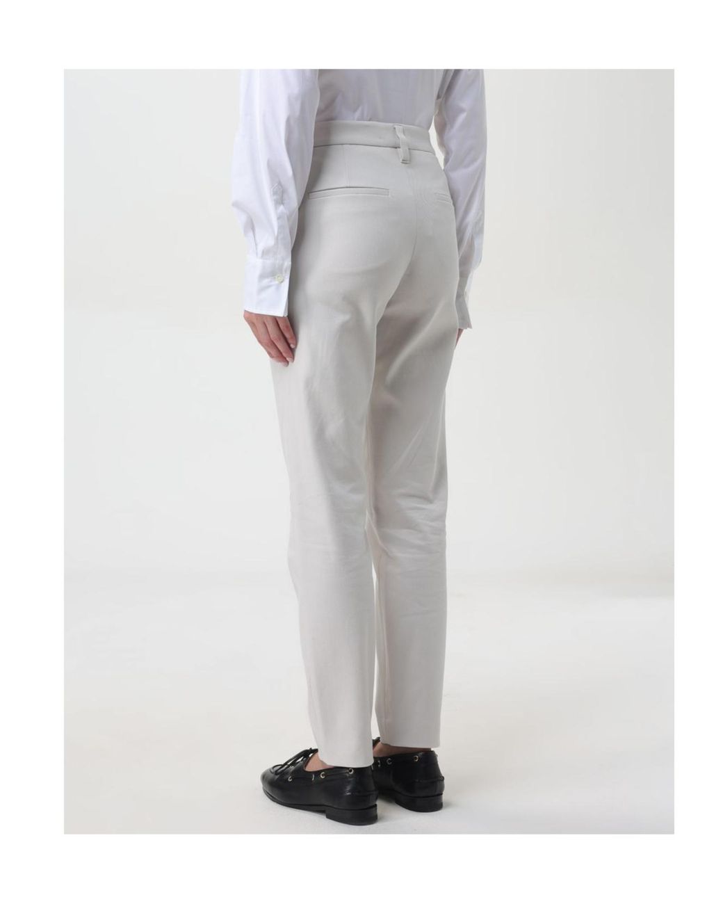 Brunello Cucinelli Gray Cigarette Trousers