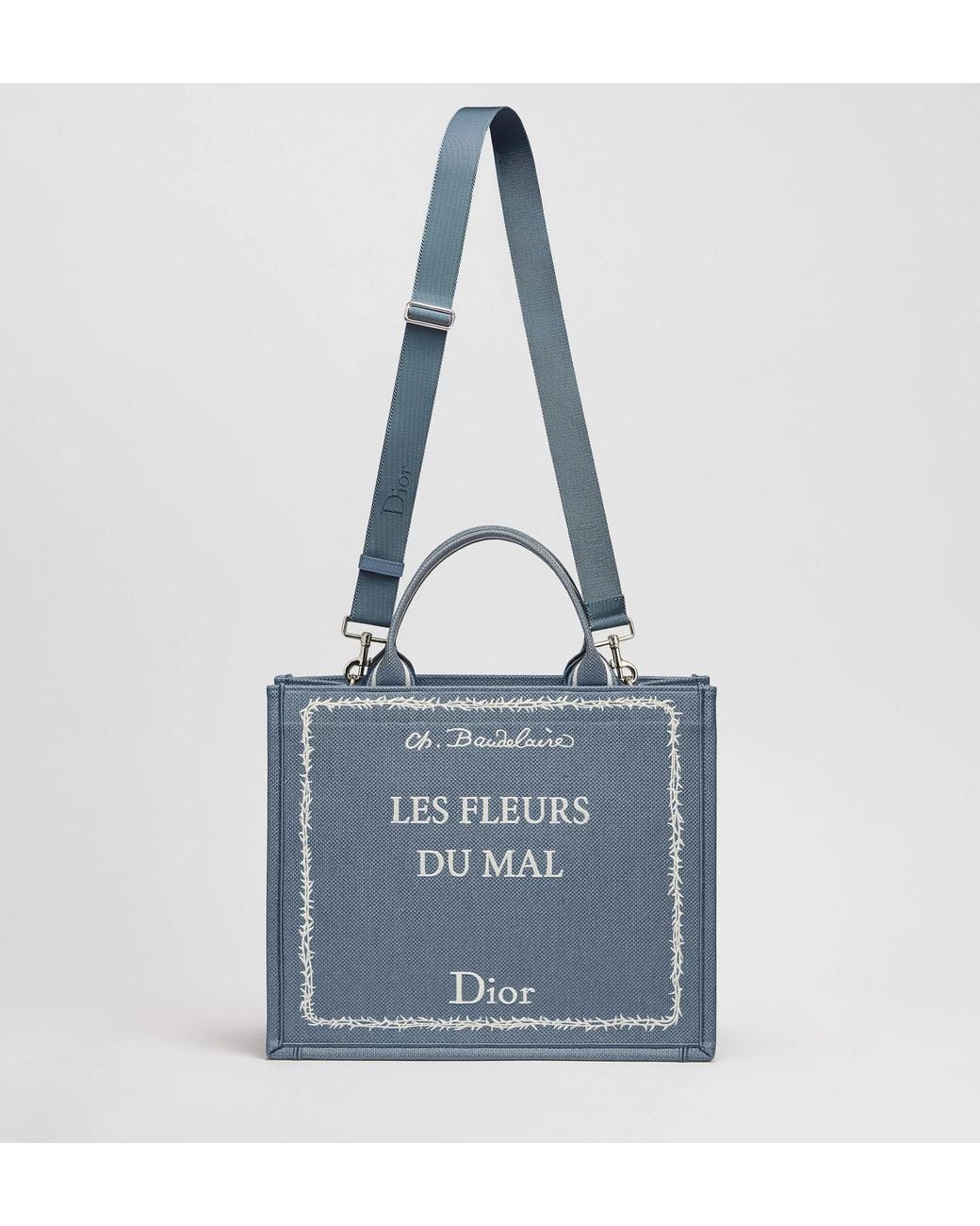 Dior Blue Medium Book Tote With Strap for men