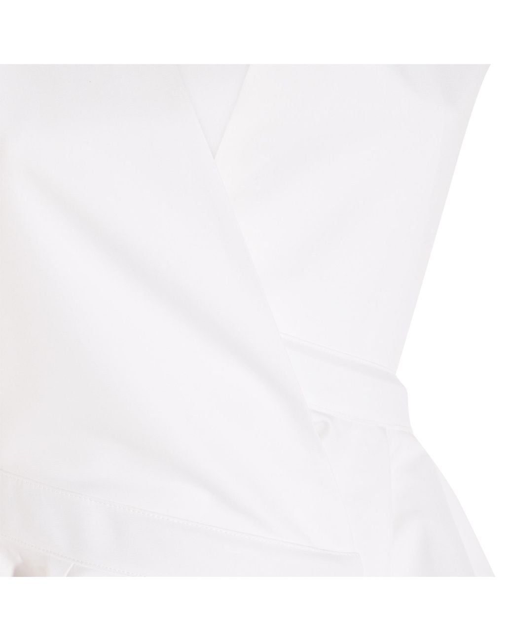 Alaïa White Alaïa Asymmetrical V-Neck Short Dress