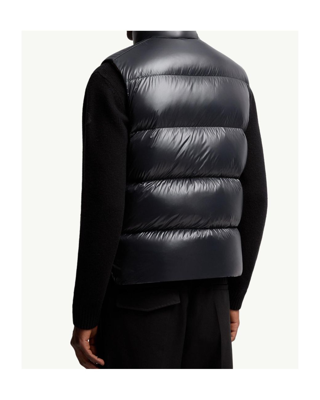 Moncler Black Lipsi High Neck Quilted Vest for men