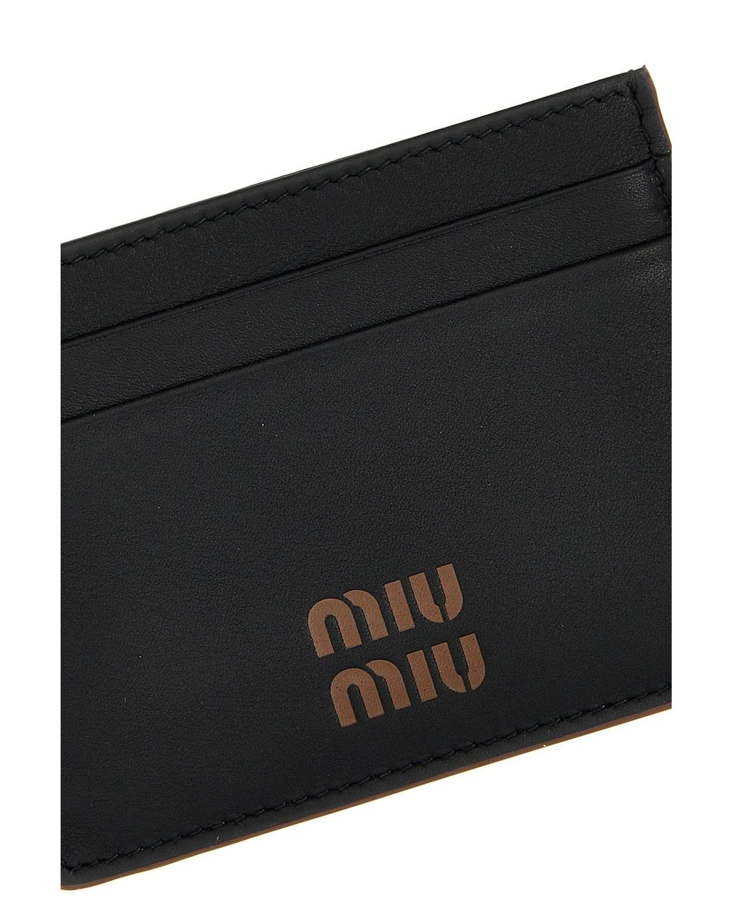 Miu Miu Black Logo Card Holder