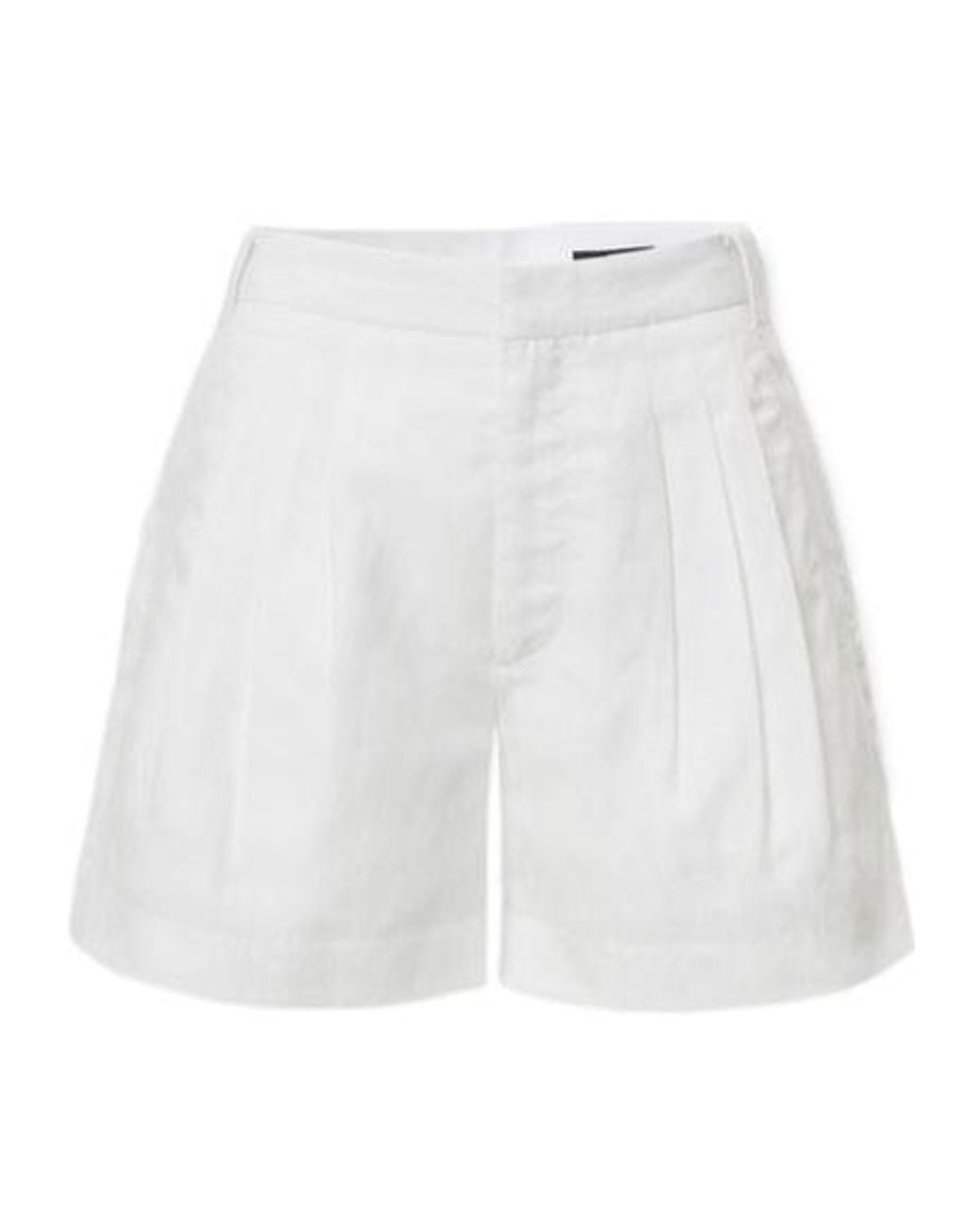 Rag & Bone White Pleated Tailored Shorts