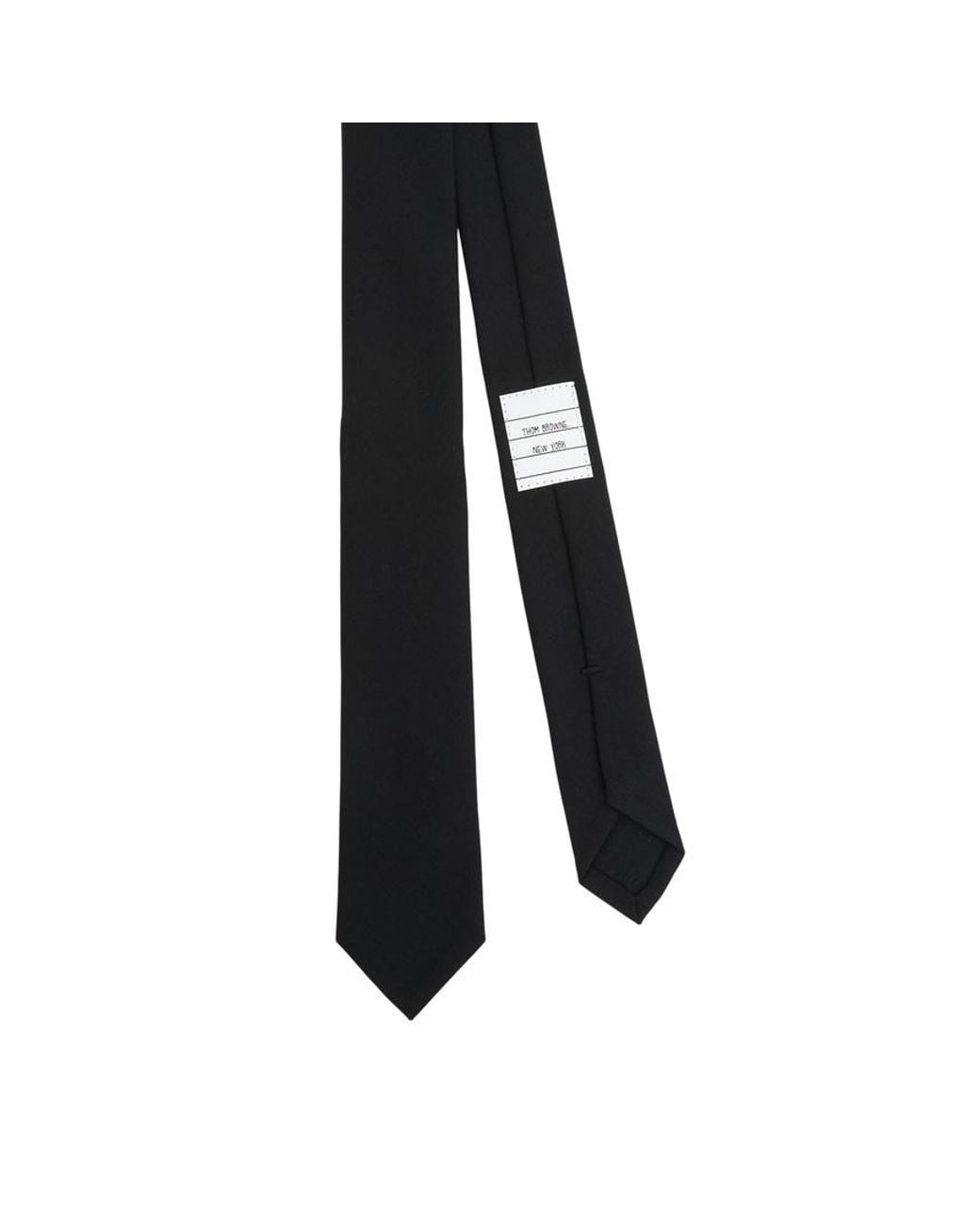 Thom Browne Black Twill Classic Tie for men