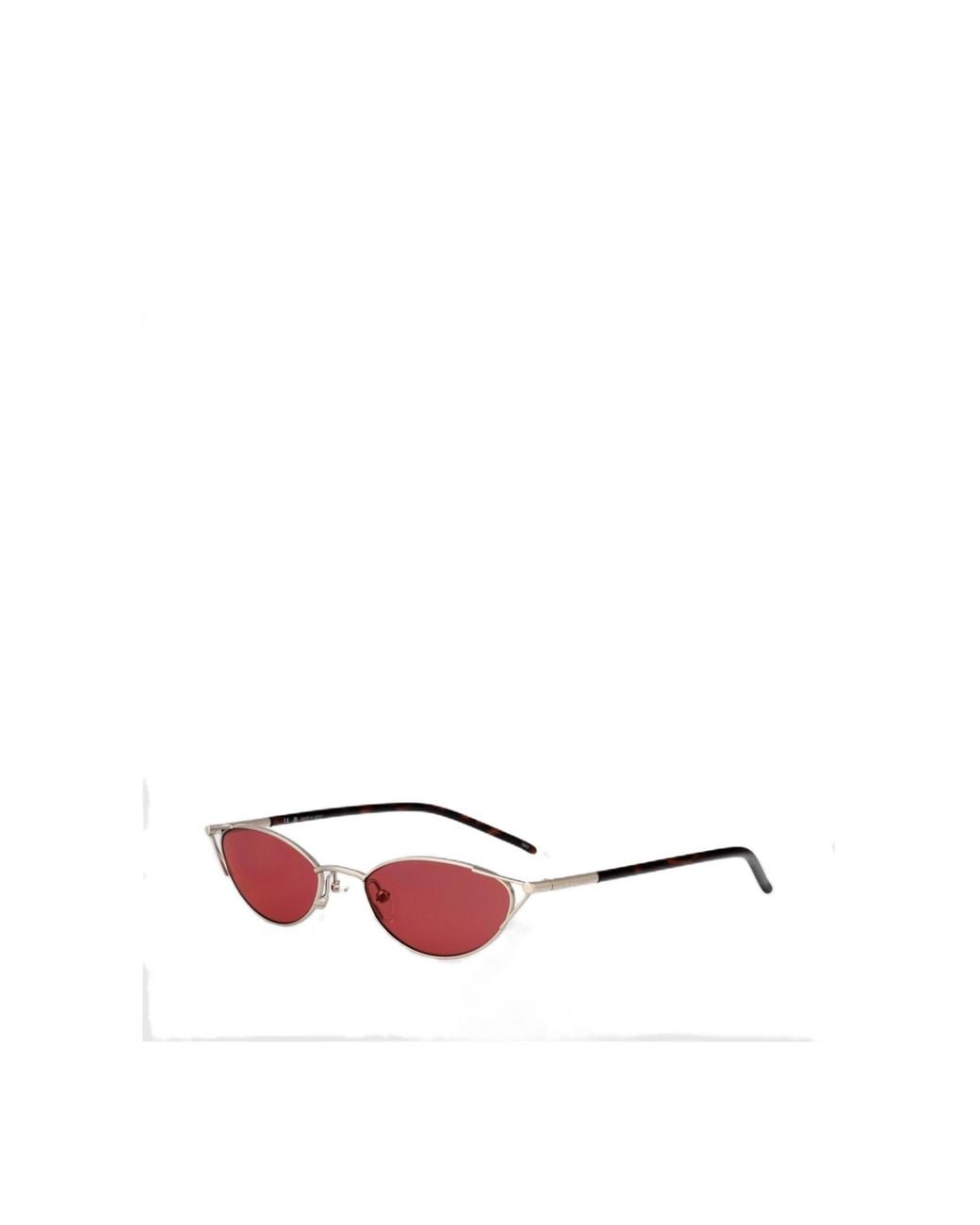 McQueen White Eyewear Oval Frame Sunglasses