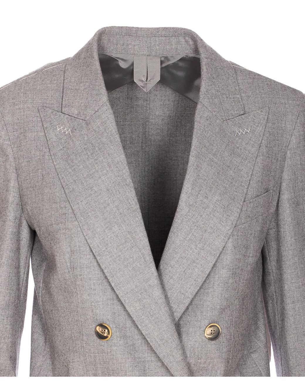 Max Mara Gray Harald Double-Breasted Tailored Blazer