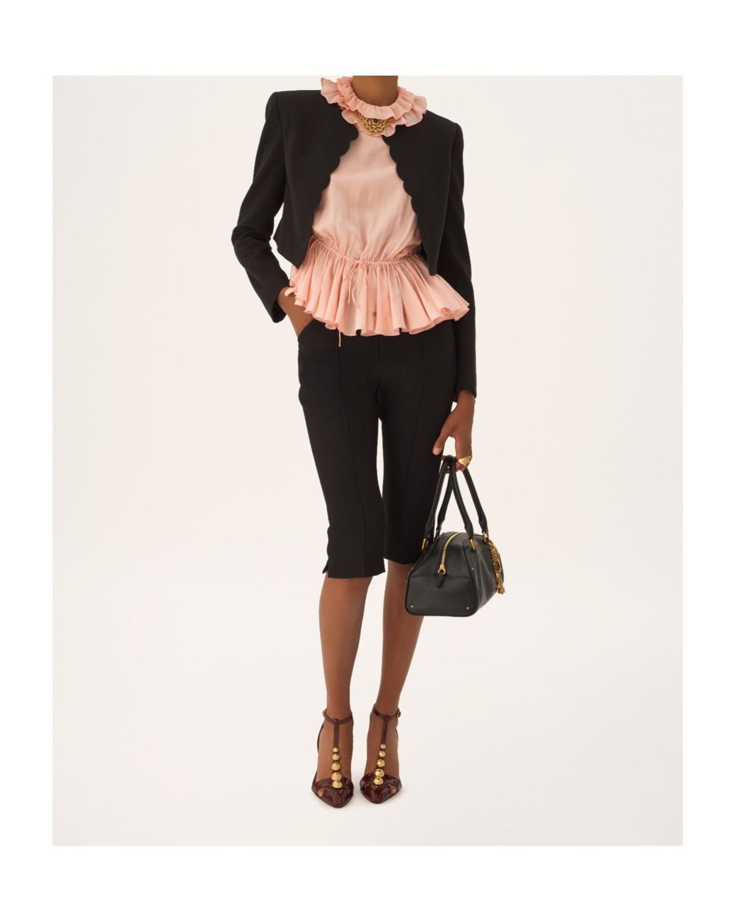 Chloé Black Cropped Cardigan