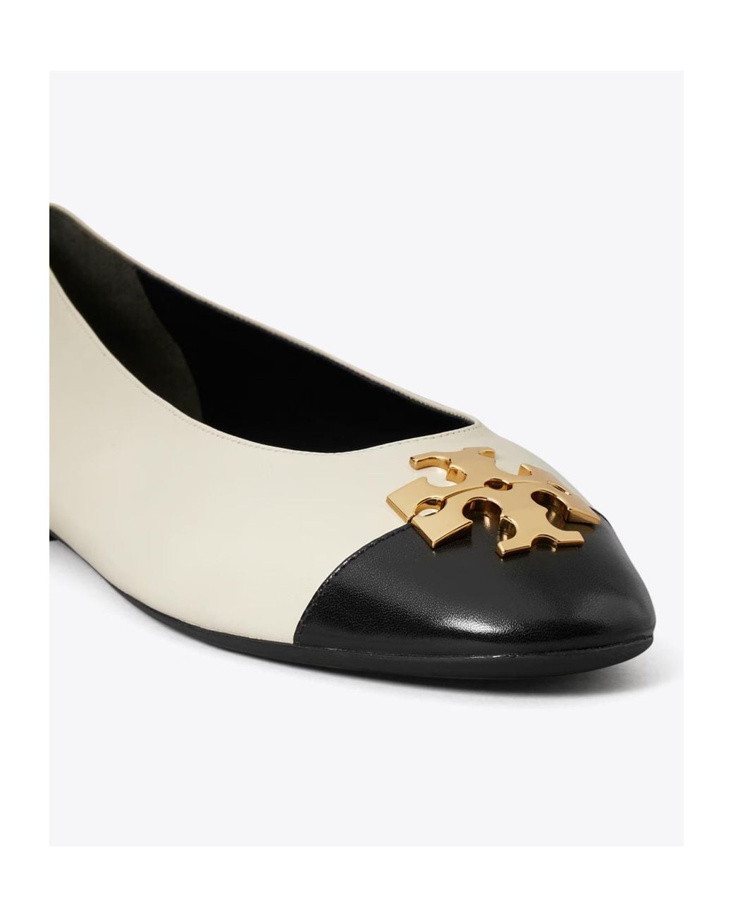 Tory Burch Multicolor Charlie Logo-Plaque Ballet Flats