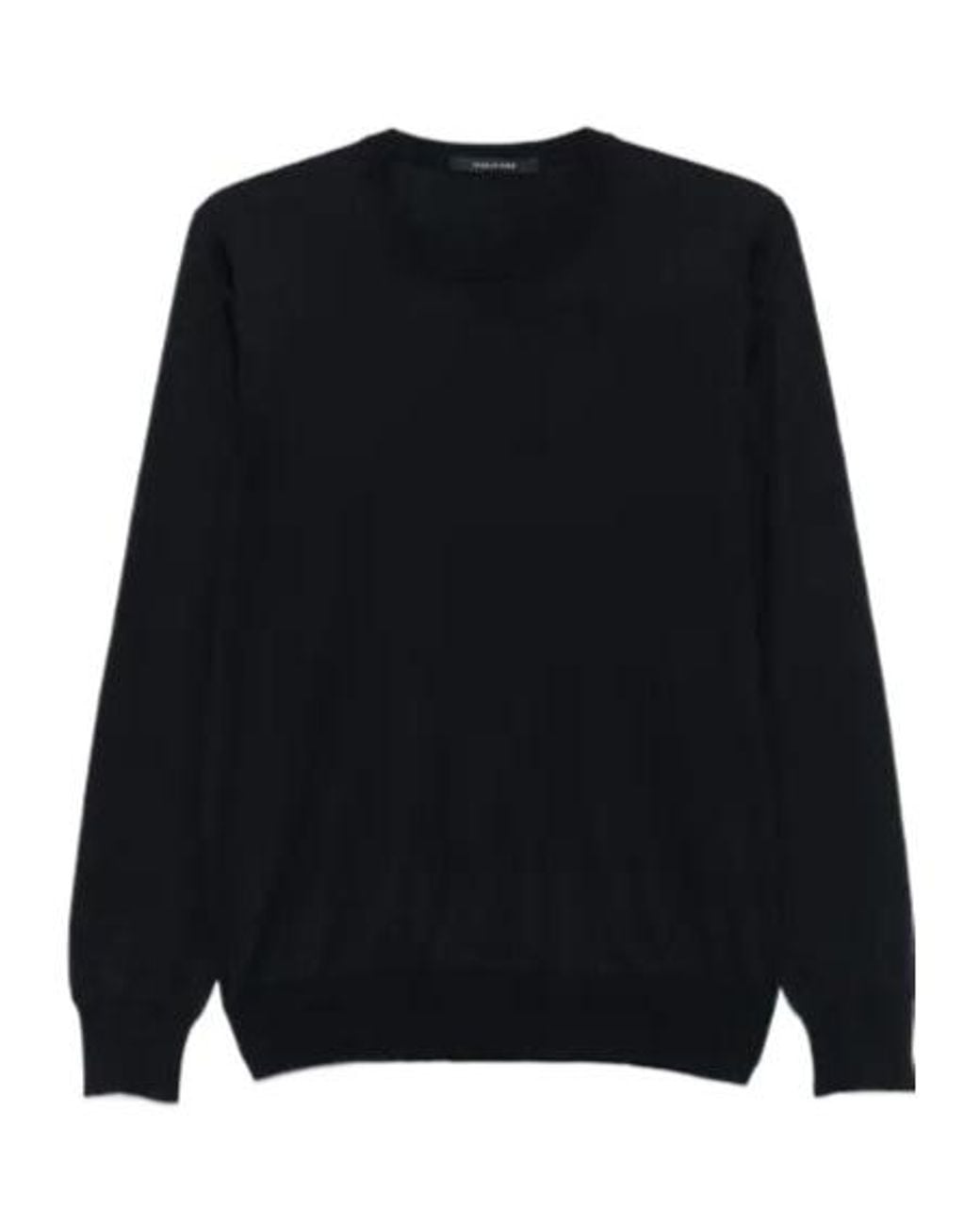 Tagliatore Black Crew Neck Knitwear for men