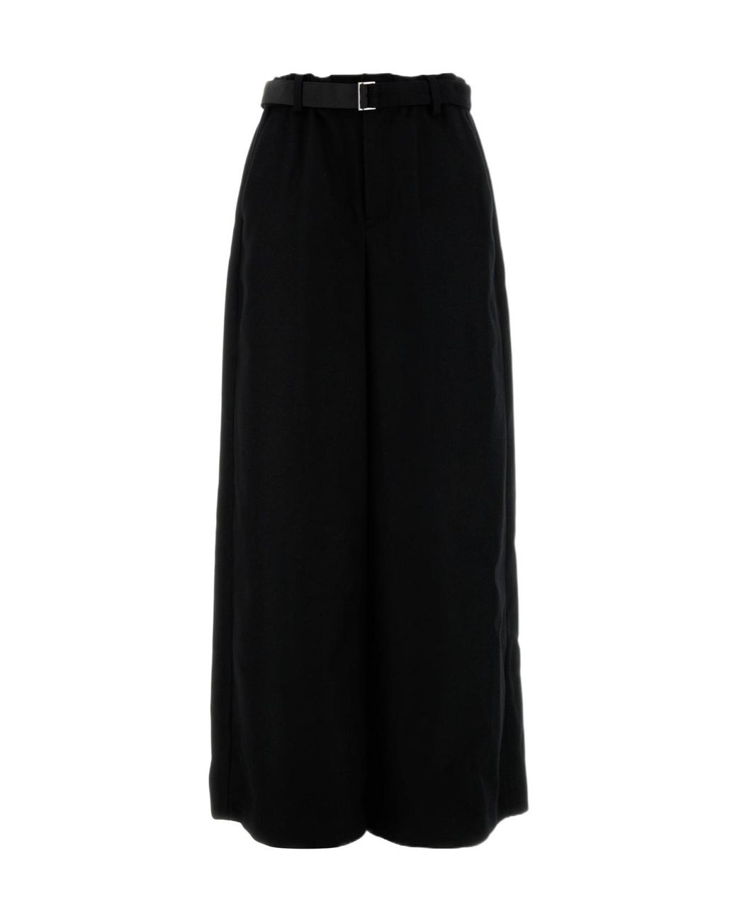 Sacai Black Wool Palazzo Pants