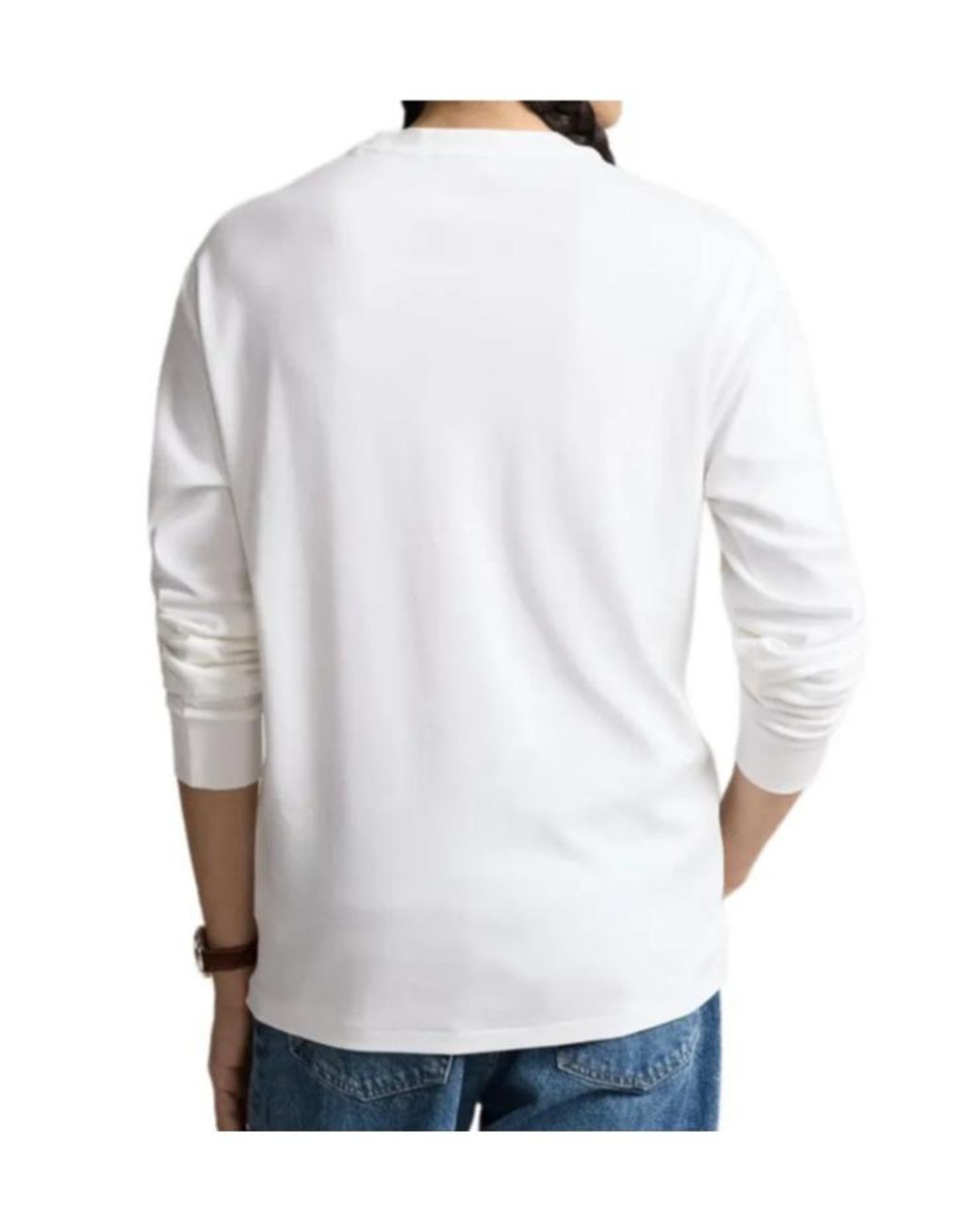 Polo Ralph Lauren White Logo-Embroidered Long-Sleeve T-Shirt for men