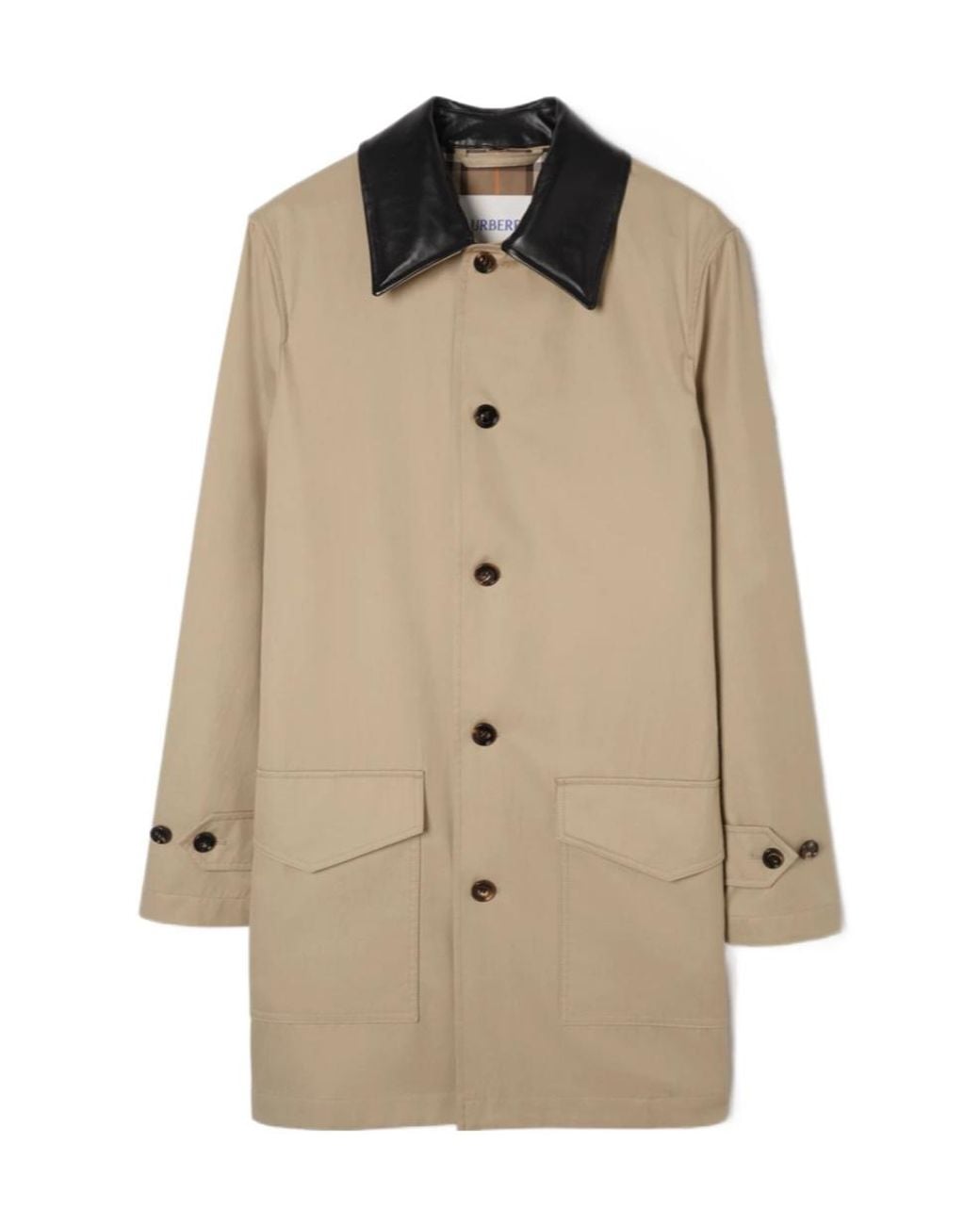 Burberry Natural Mid-Length Meadowbank Car Coat for men