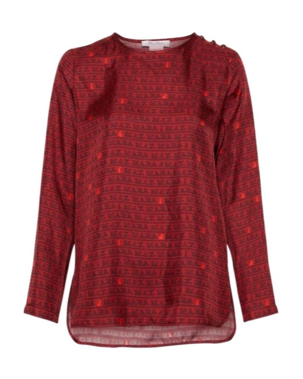 Max Mara Red Blouses