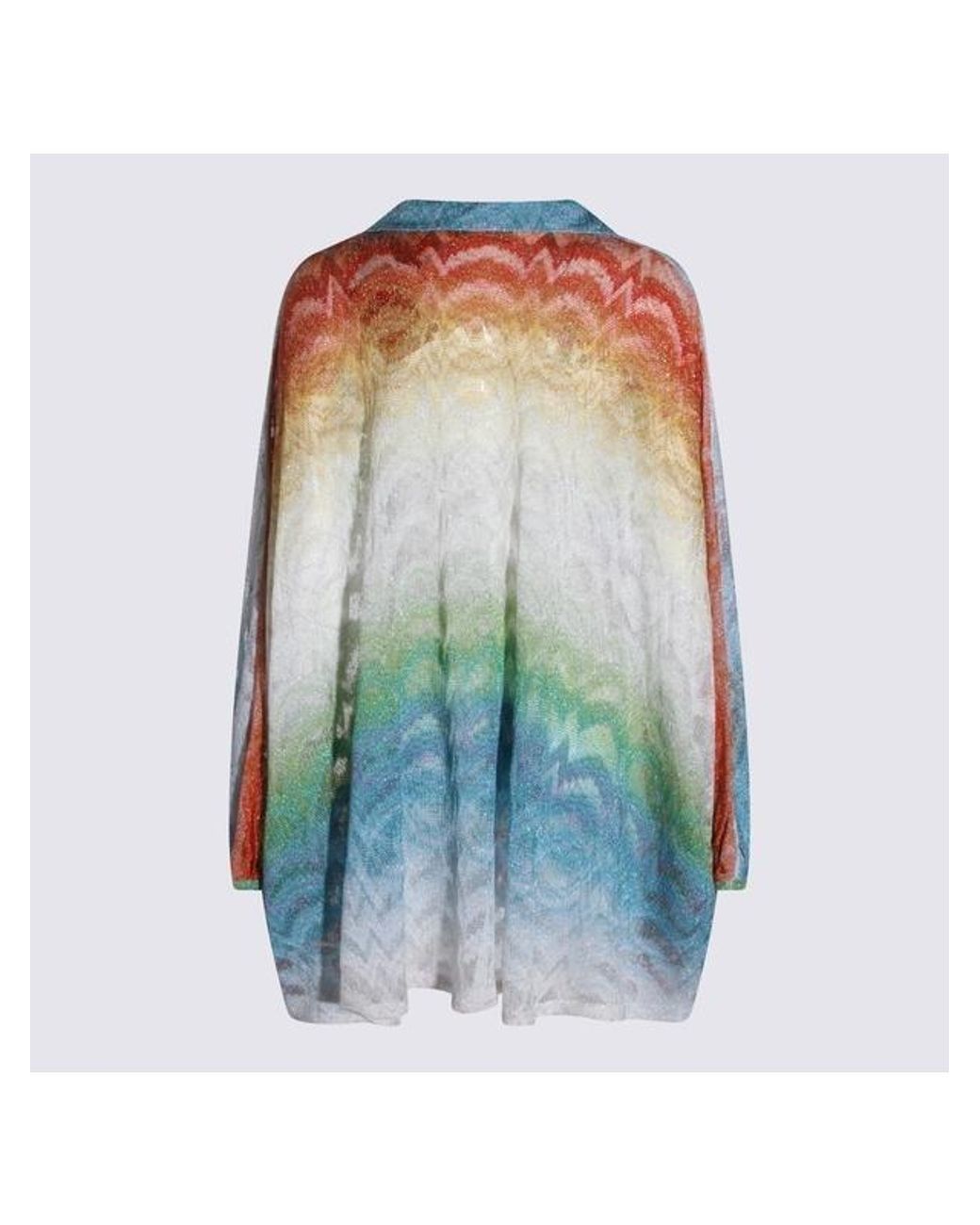 Missoni Blue V-Neck Long Sleeve Dress