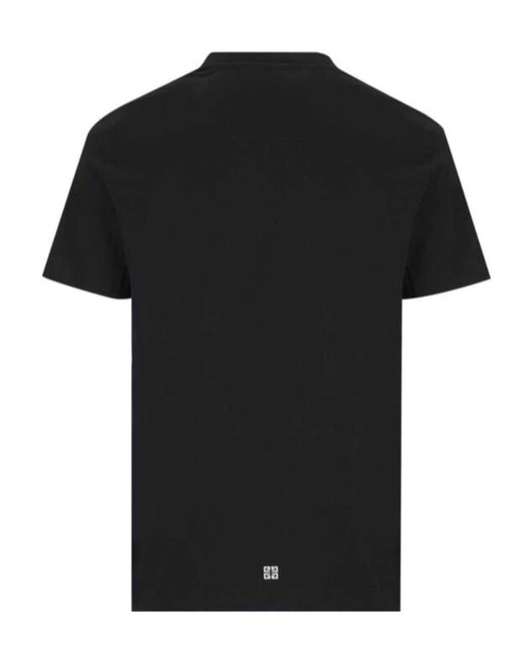 Givenchy Black 4G Embroidered Crewneck T-Shirt for men