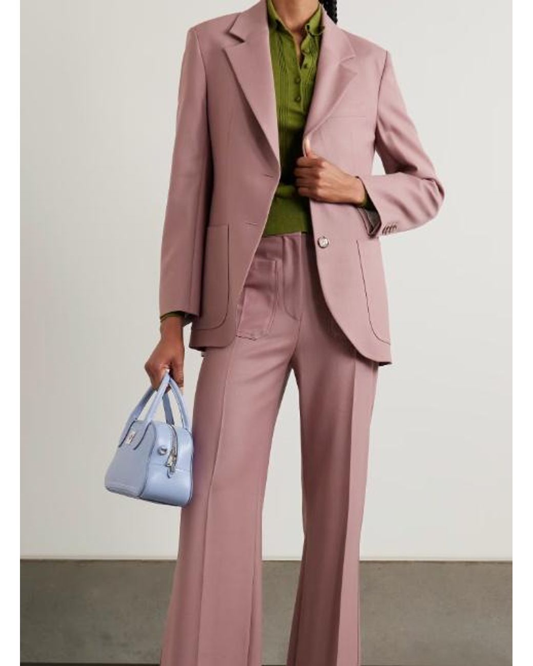 Victoria Beckham Purple Long-Sleeved Blazer