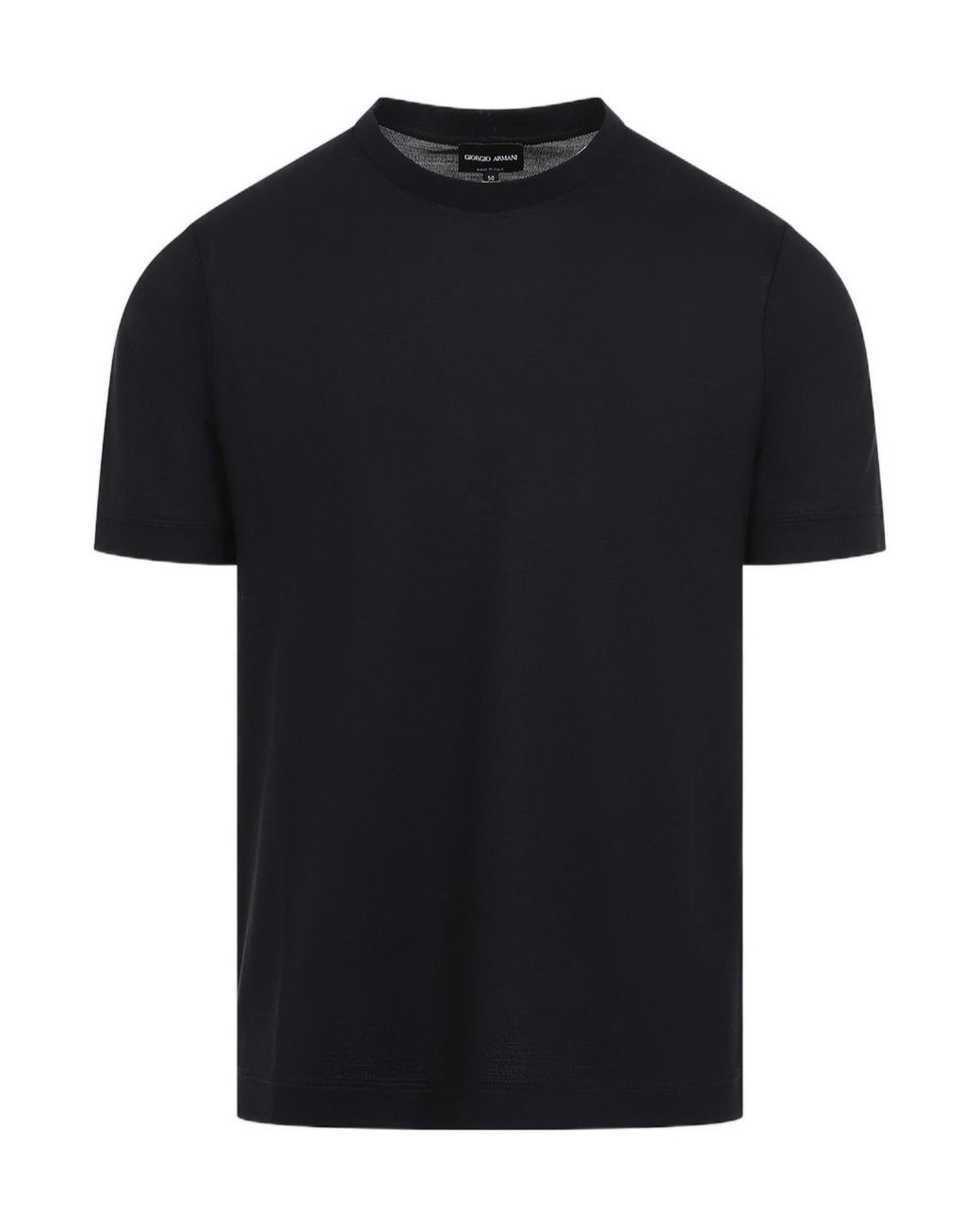 Giorgio Armani Black Crewneck Short-Sleeved T-Shirt for men