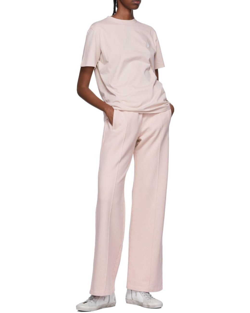 Golden Goose Deluxe Brand Pink Star Embellished Straight Leg Pants