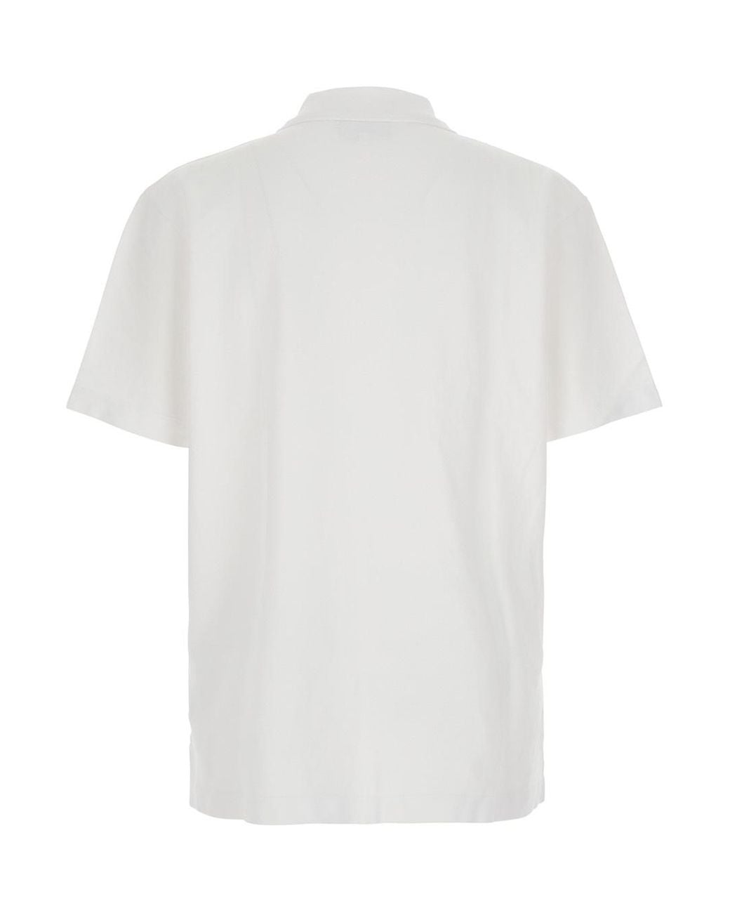 Maison Kitsuné White Maison Kitsuné Handwriting Logo Polo Shirt for men