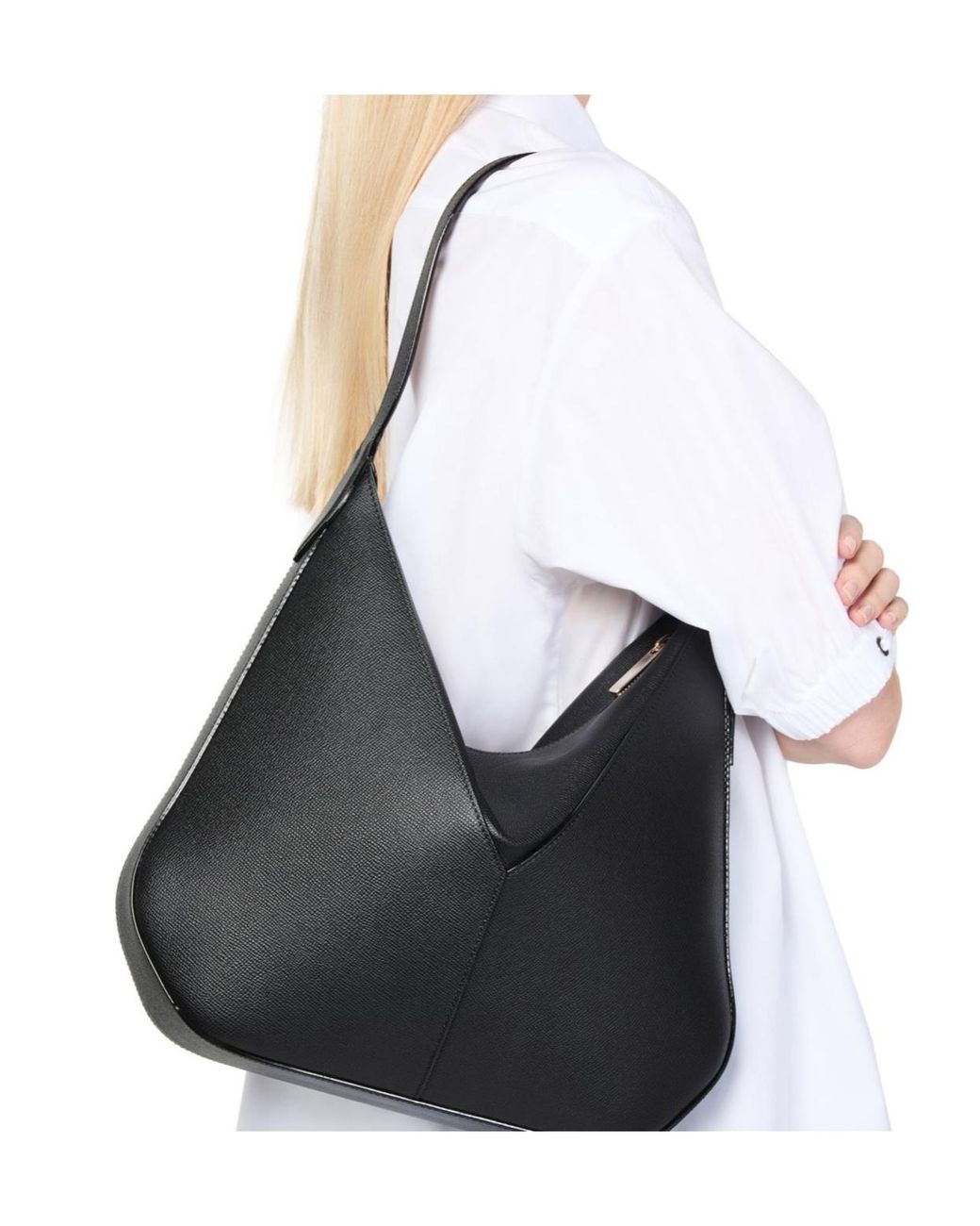 Valextra Black Adjustable Shoulder Bag