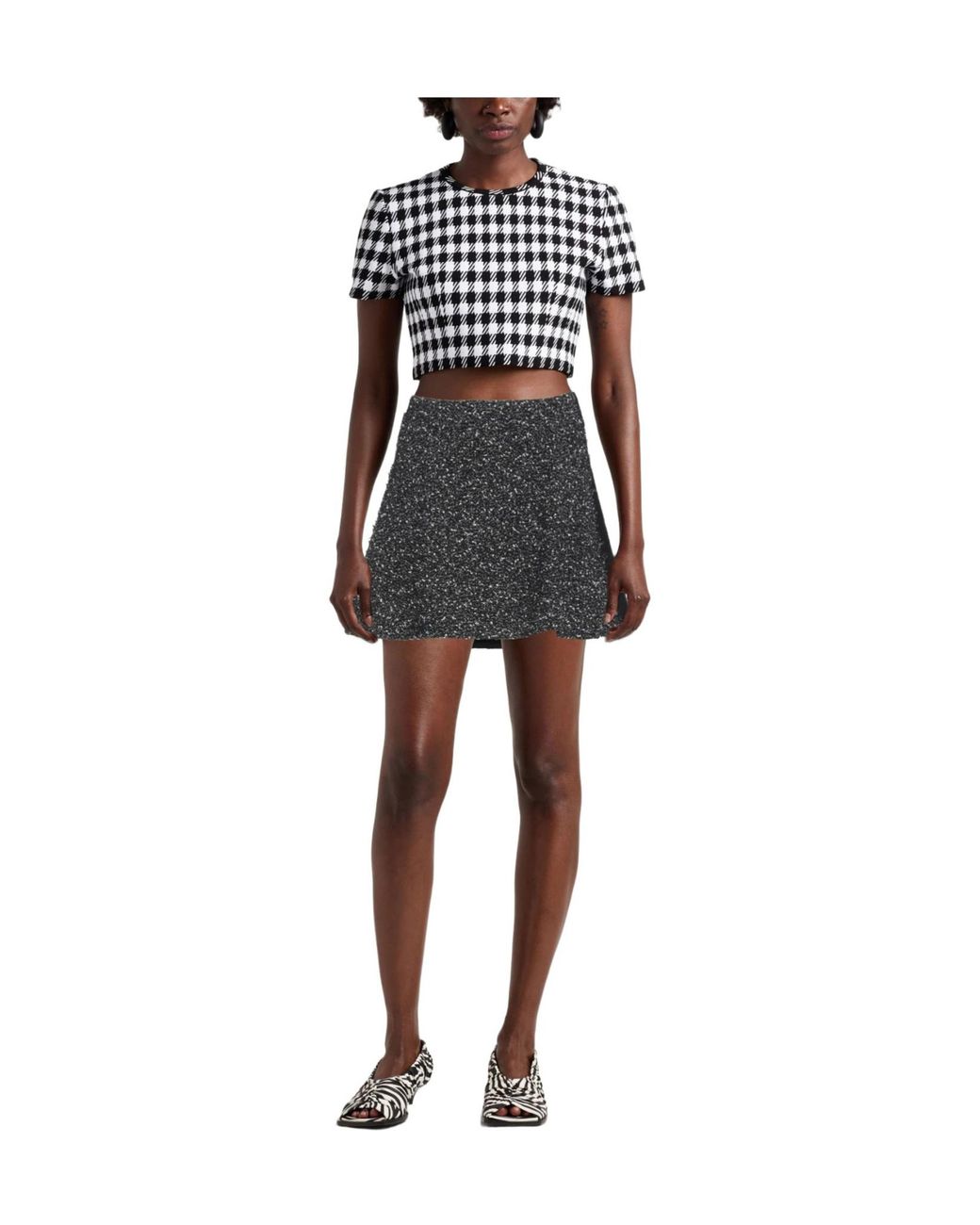 Rag & Bone Gray Mini Skirt Wool, Polyester, Acrylic, Nylon