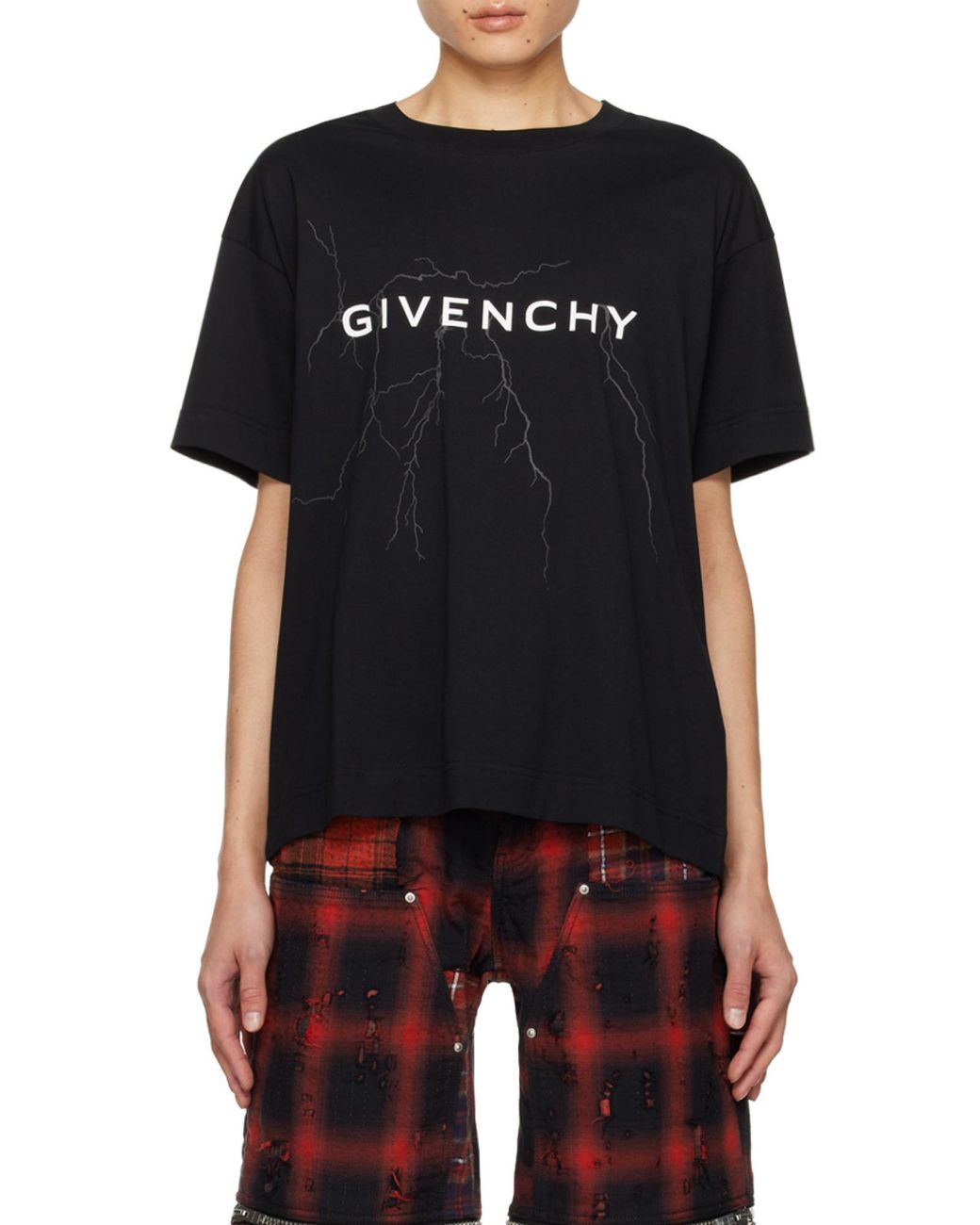 Givenchy Black Boxy Fit Crewneck T-Shirt for men
