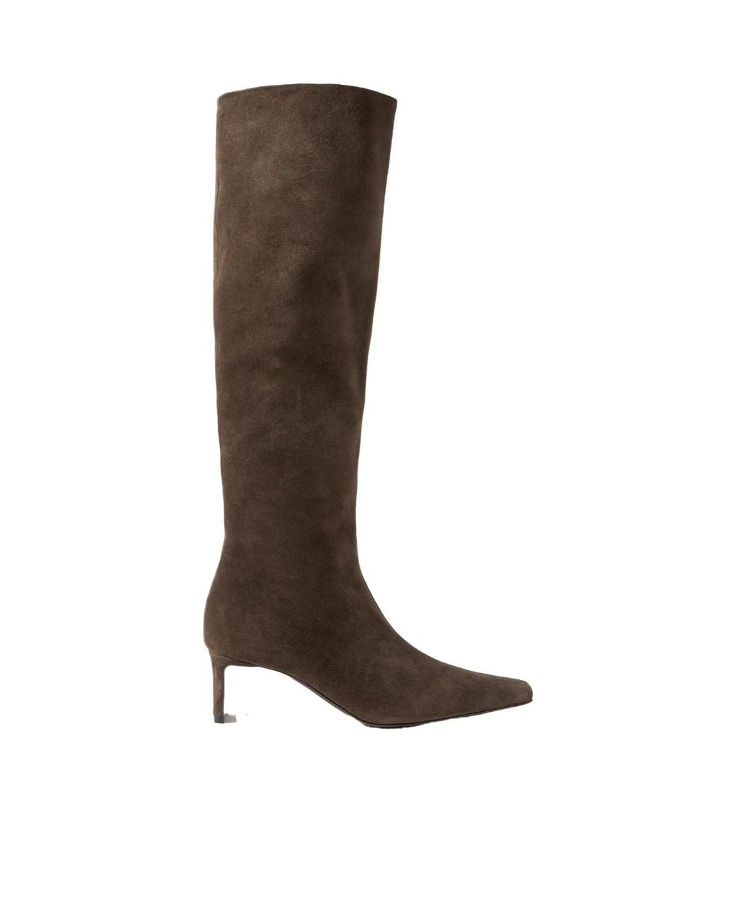 Khaite Brown Suede Knee Boots