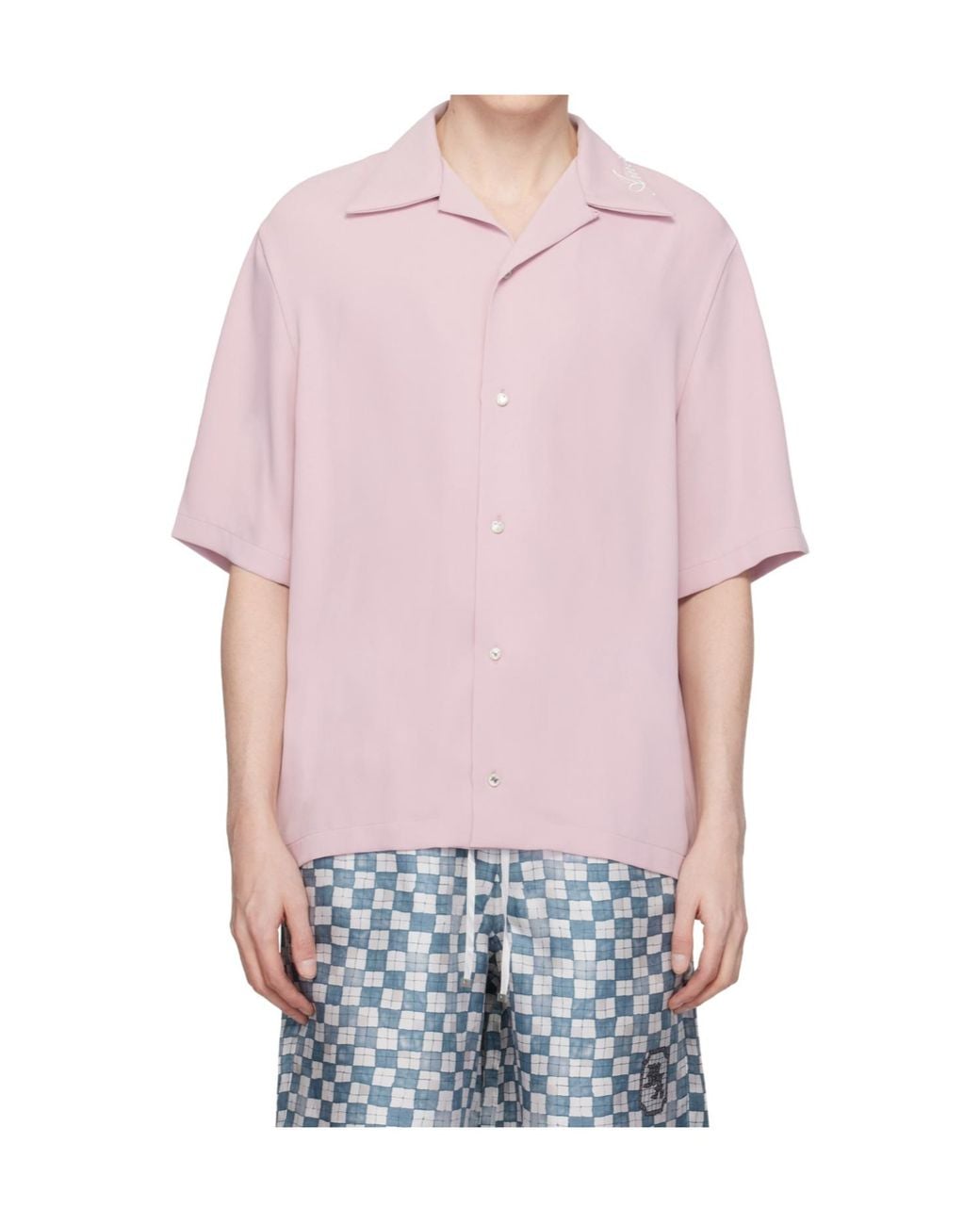 Amiri Pink Camping Short-Sleeve Shirt for men