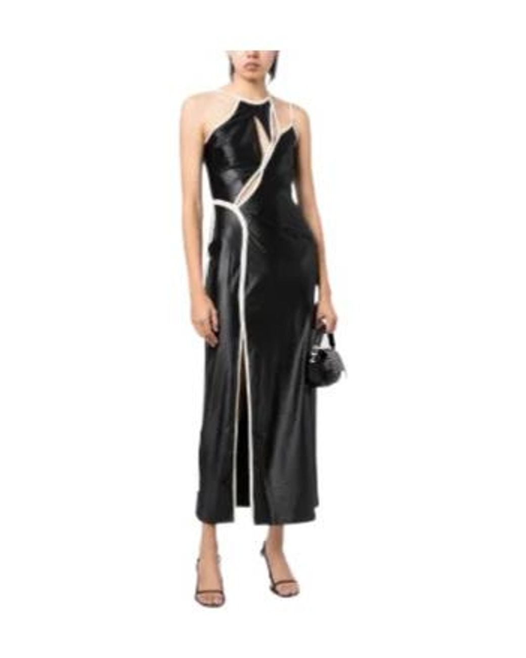 OTTOLINGER Black Asymmetric Halterneck Dress