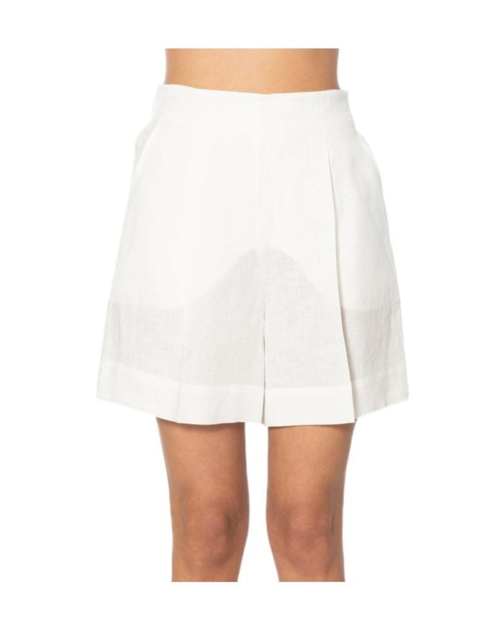 Max Mara White Wide Leg Shorts