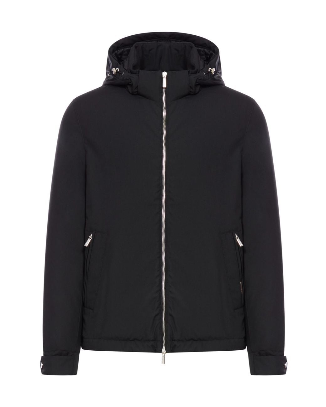 Moorer Black Albini Hooded Down Jacket for men