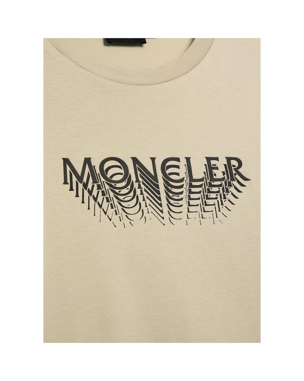 Moncler Natural Logo Cotton Short-Sleeve T-Shirt for men