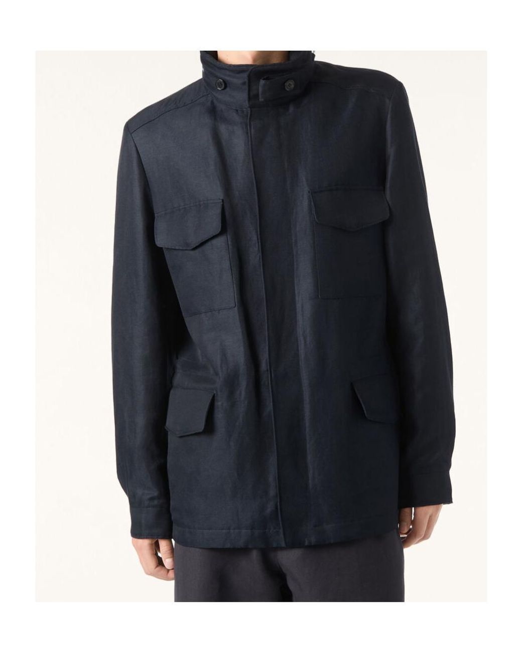 Loro Piana Blue Traveler Field Jacket for men